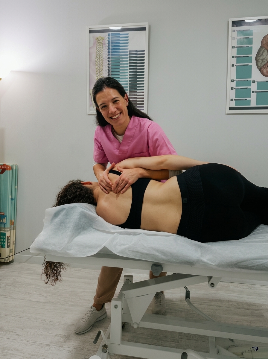 Terapia manual realizada por Patrícia Antunes na Eleva Saúde