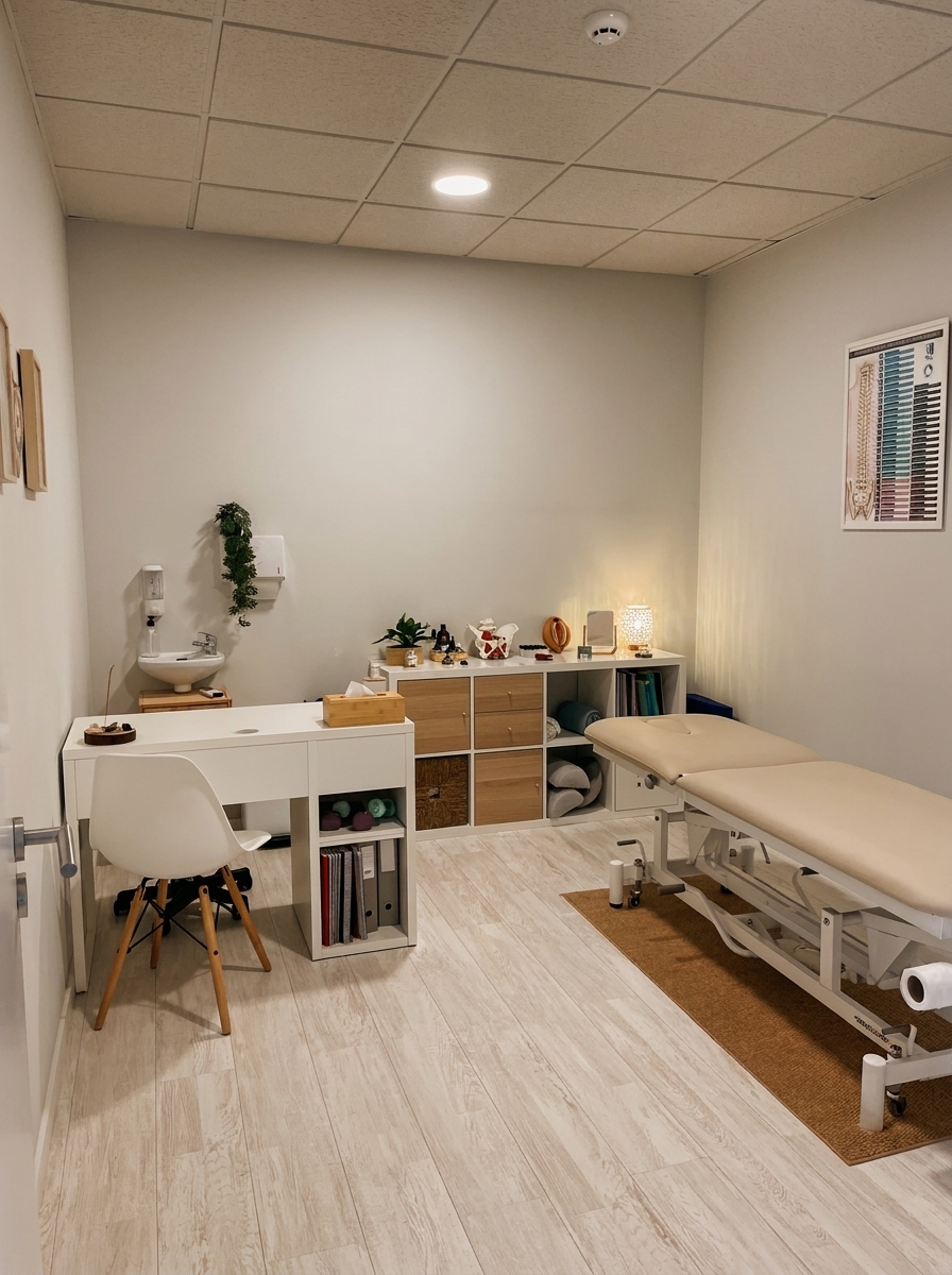 Espaço interior da Eleva Saúde preparado para consultas