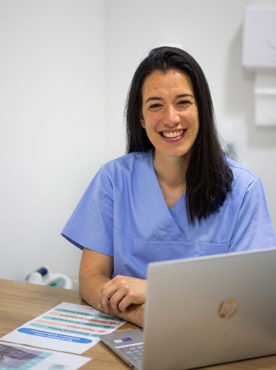 Patrícia Antunes da Eleva Saúde no espaço clínico em Agualva Cacém